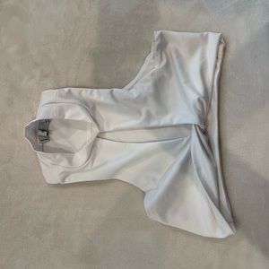 Adika White Halter Crop Top